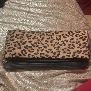 Steve Madden Leopard Print Clutch